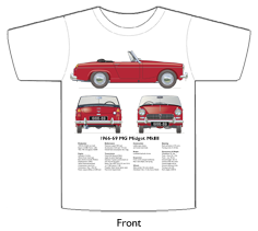 MG Midget MkIII (disc wheels) 1966-69 T-shirt Front